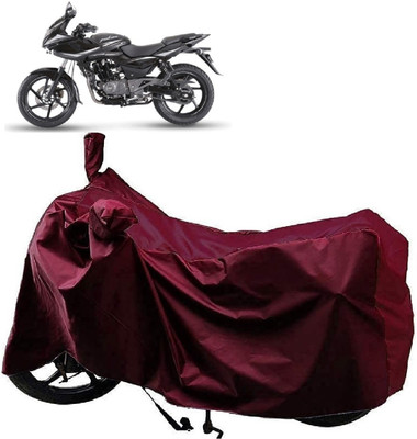AutoFave Two Wheeler Cover for Bajaj(Pulsar 220, Maroon)