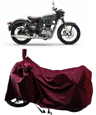 ANTOFY Two Wheeler Cover for Royal Enfield(350 BS6, Maroon)