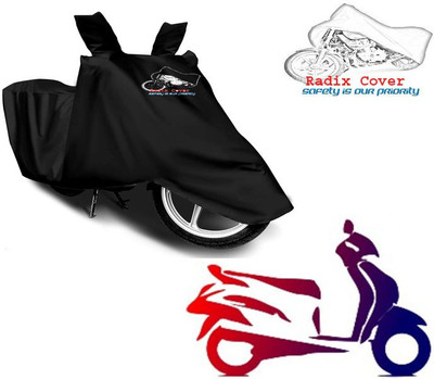 Mdstar Waterproof Two Wheeler Cover for Yamaha(Fascino, Black)