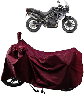 AutoFave Two Wheeler Cover for Triumph(Tiger 800 XR, Maroon)