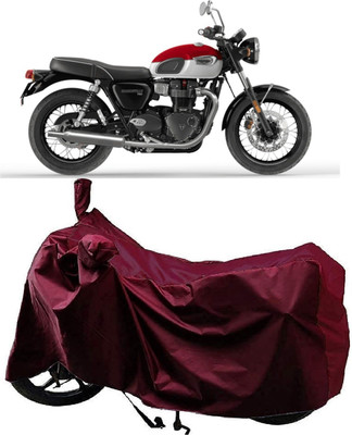 AutoFave Two Wheeler Cover for Triumph(Bonneville T100, Maroon)