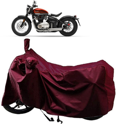 ANTOFY Two Wheeler Cover for Triumph(Bonneville Bobber, Maroon)