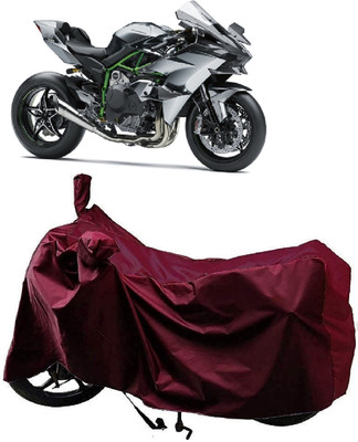 AutoFave Two Wheeler Cover for Kawasaki(Ninja H2, Maroon)