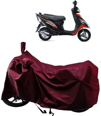 ANTOFY Two Wheeler Cover for TVS(Scooty Streak, Maroon)