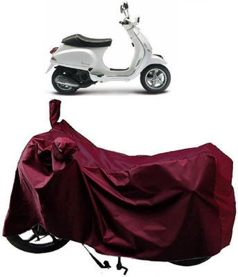 AutoFave Two Wheeler Cover for Piaggio(Piaggio Vespa, Maroon)