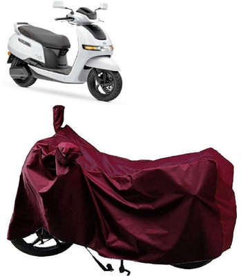 AutoKick Two Wheeler Cover for TVS(iQube, Maroon)
