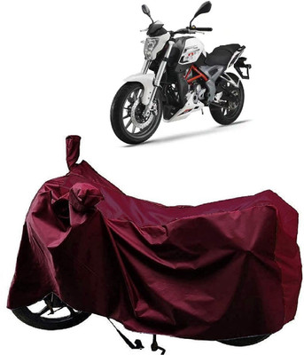 AutoFave Two Wheeler Cover for DSK Benelli(TNT 25, Maroon)