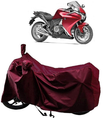 AutoFave Two Wheeler Cover for Honda(VFR 1200F, Maroon)