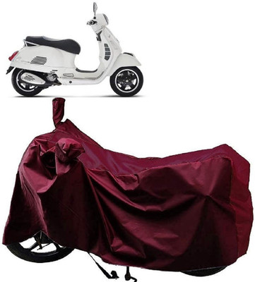 AutoFave Two Wheeler Cover for Vespa(GTS Super 125, Maroon)