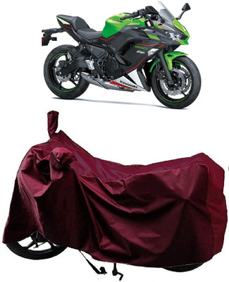ANTOFY Two Wheeler Cover for Kawasaki(Ninja 650, Maroon)