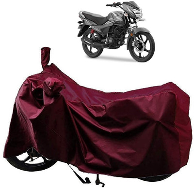 ANTOFY Two Wheeler Cover for TVS(Victor GLX, Maroon)