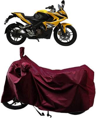 AutoFave Two Wheeler Cover for Bajaj(Pulsar SS400, Maroon)