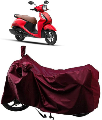 Autoprime Two Wheeler Cover for Yamaha(Fascino 125 BS6, Maroon)