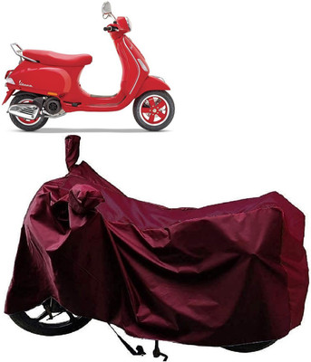Autoprime Two Wheeler Cover for Vespa(RED 125, Maroon)