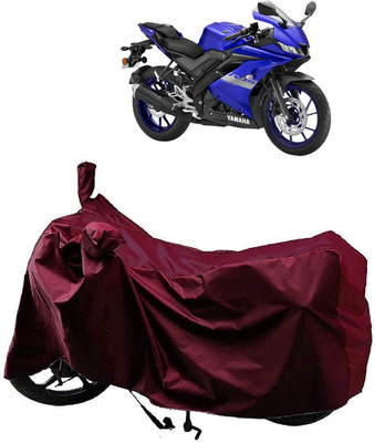 AutoKick Two Wheeler Cover for Yamaha(R15 V3, Maroon)