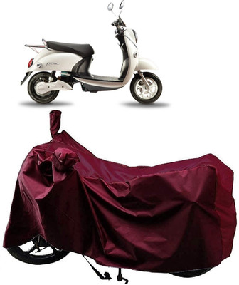 AutoFave Two Wheeler Cover for Evolet(Polo, Maroon)