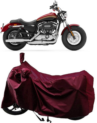 Autoprime Two Wheeler Cover for Harley Davidson(XL 1200, Maroon)