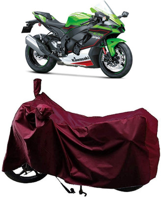 AutoFave Two Wheeler Cover for Kawasaki(Ninja ZX-10R, Maroon)