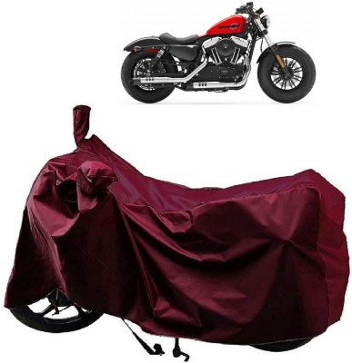 AutoFave Two Wheeler Cover for Harley Davidson(Forty Eight, Maroon)