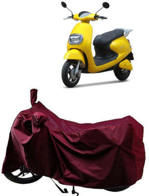 AutoFave Two Wheeler Cover for Techo Electra(Emerge, Maroon)