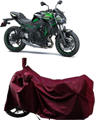 AutoFave Two Wheeler Cover for Kawasaki(Z650, Maroon)