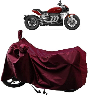 Autoprime Two Wheeler Cover for Triumph(Rocket III, Maroon)