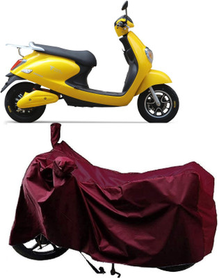 Autoprime Two Wheeler Cover for Techo Electra(Emerge BS6, Maroon)