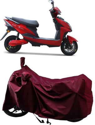 AutoKick Two Wheeler Cover for Techo Electra(Raptor BS6, Maroon)