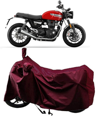 AutoFave Two Wheeler Cover for Triumph(Speed Twin, Maroon)