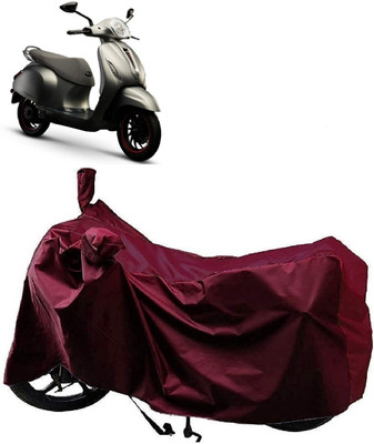 AutoKick Two Wheeler Cover for Bajaj(Urbanite Chetak, Maroon)