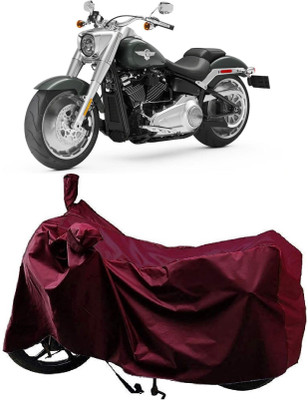 AutoFave Two Wheeler Cover for Harley Davidson(Fat Boy, Maroon)