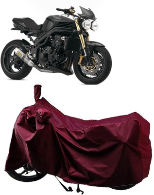 AutoFave Two Wheeler Cover for Triumph(Speed Triple, Maroon)