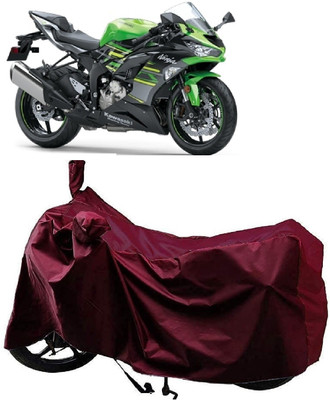 ANTOFY Two Wheeler Cover for Kawasaki(Ninja ZX-6R BS6, Maroon)