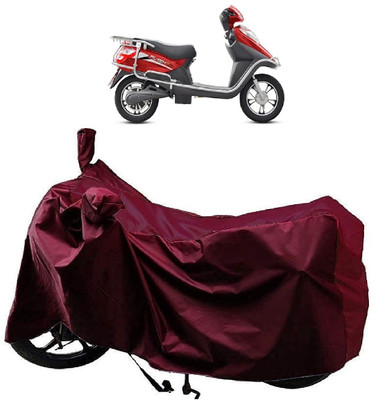 AutoFave Two Wheeler Cover for Hero Electric(Electric Flash, Maroon)