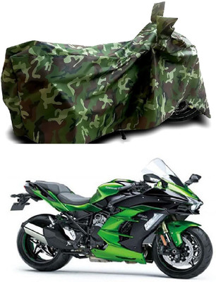 A2D Two Wheeler Cover for Kawasaki(Ninja H2R, Multicolor)