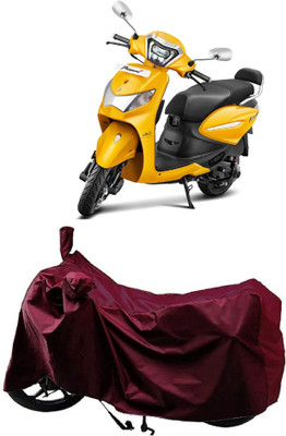 AutoFave Two Wheeler Cover for Hero(MotoCorp Pleasure Plus, Maroon)