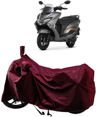AutoFave Two Wheeler Cover for Suzuki(Burgman Street 125, Maroon)
