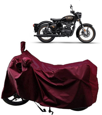 AutoKick Two Wheeler Cover for Royal Enfield(Classic 500, Maroon)