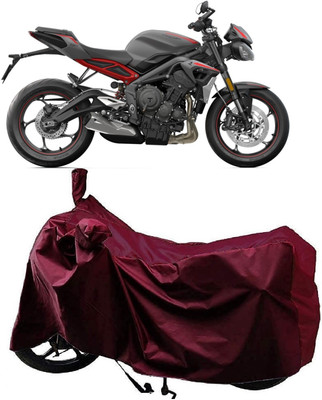 Autoprime Two Wheeler Cover for Triumph(Street Triple RS BS6, Maroon)
