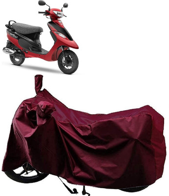 Autoprime Two Wheeler Cover for TVS(Scooty Pep Plus, Maroon)