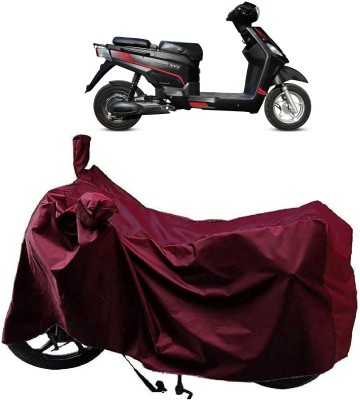 AutoFave Two Wheeler Cover for Hero(Electric NYX HS500 ER, Maroon)