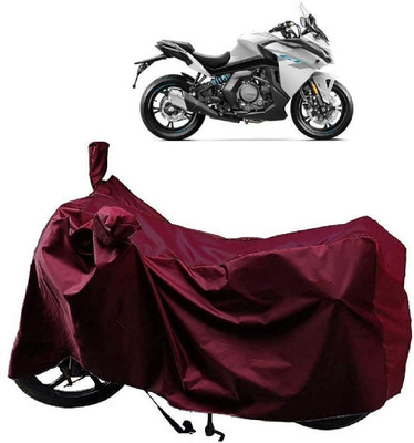 AutoFave Two Wheeler Cover for CFMoto(650GT, Maroon)