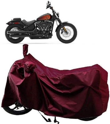 AutoFave Two Wheeler Cover for Harley Davidson(Street Bob, Maroon)