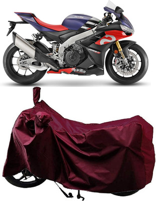 AutoFave Two Wheeler Cover for Aprilia(RSV4, Maroon)