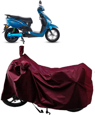 AutoFave Two Wheeler Cover for Hero(Electric Optima Plus BS6, Maroon)