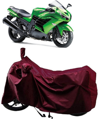 AutoKick Two Wheeler Cover for Kawasaki(Ninja ZX-14R, Maroon)