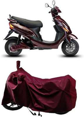 AutoFave Two Wheeler Cover for Hero Electric(Electric Wave Dx, Maroon)