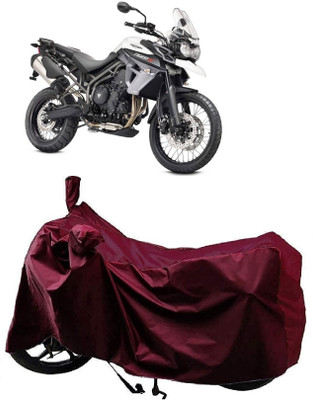 Autoprime Two Wheeler Cover for Triumph(Tiger 800 XCA, Maroon)