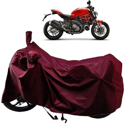 AutoFave Two Wheeler Cover for Ducati(Monster 821, Maroon)