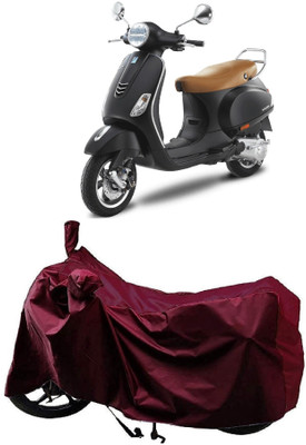 ANTOFY Two Wheeler Cover for Vespa(Vespa VXL 150, Maroon)